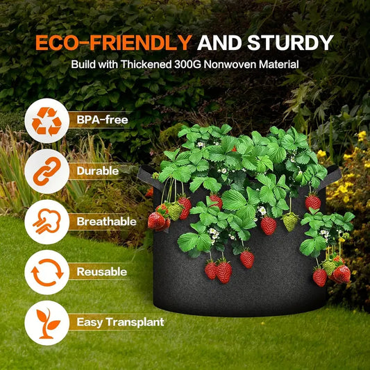 12 Pcs 30 Gallon Grow Bags