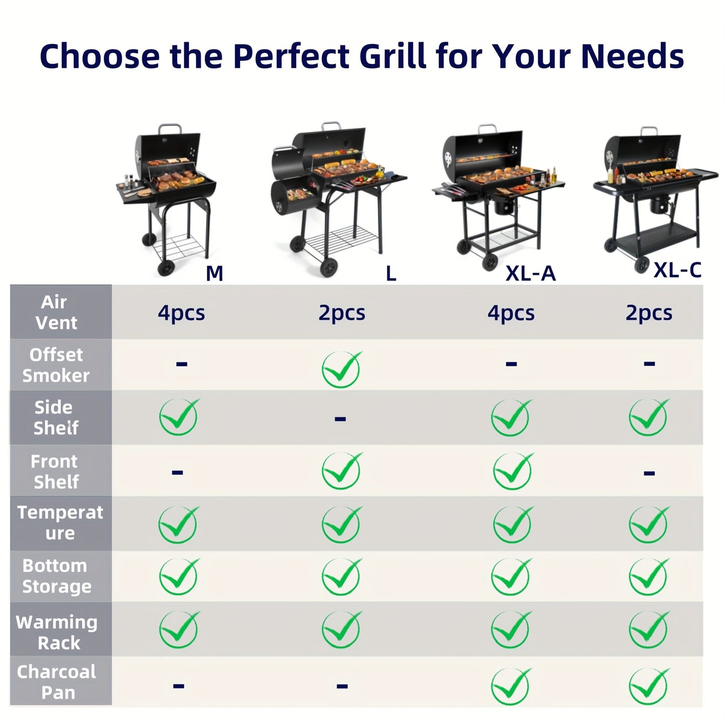 Charcoal BBQ Grill with Smoker