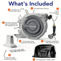 110 Ft Retractable Garden Hose Reel