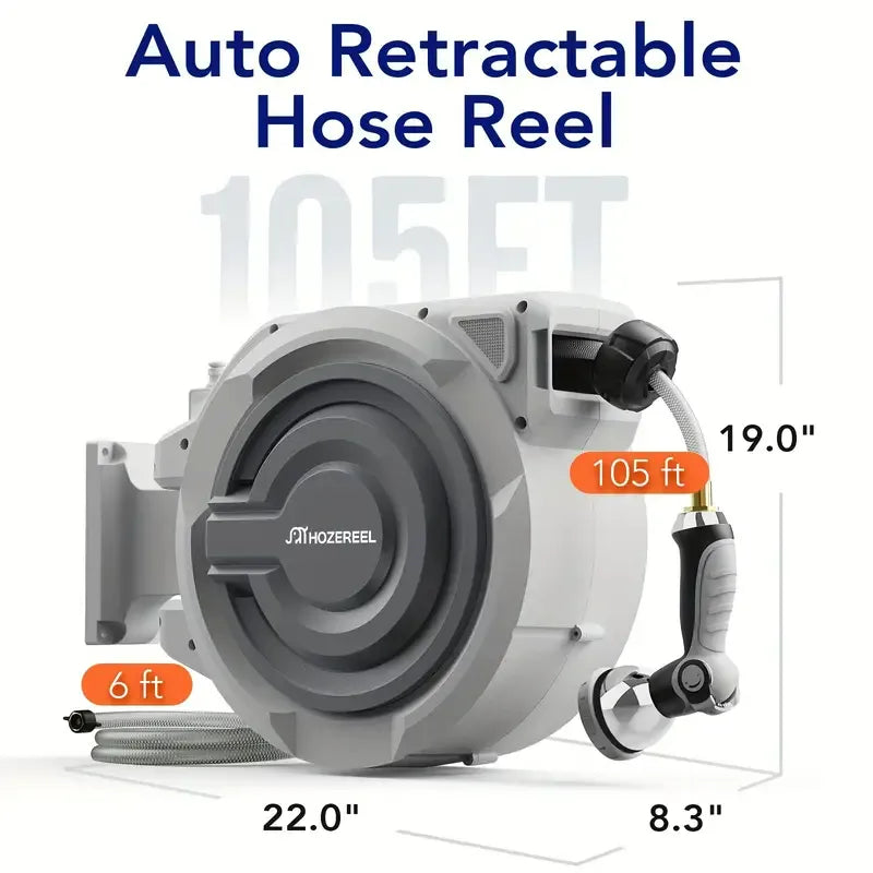 110 Ft Retractable Garden Hose Reel