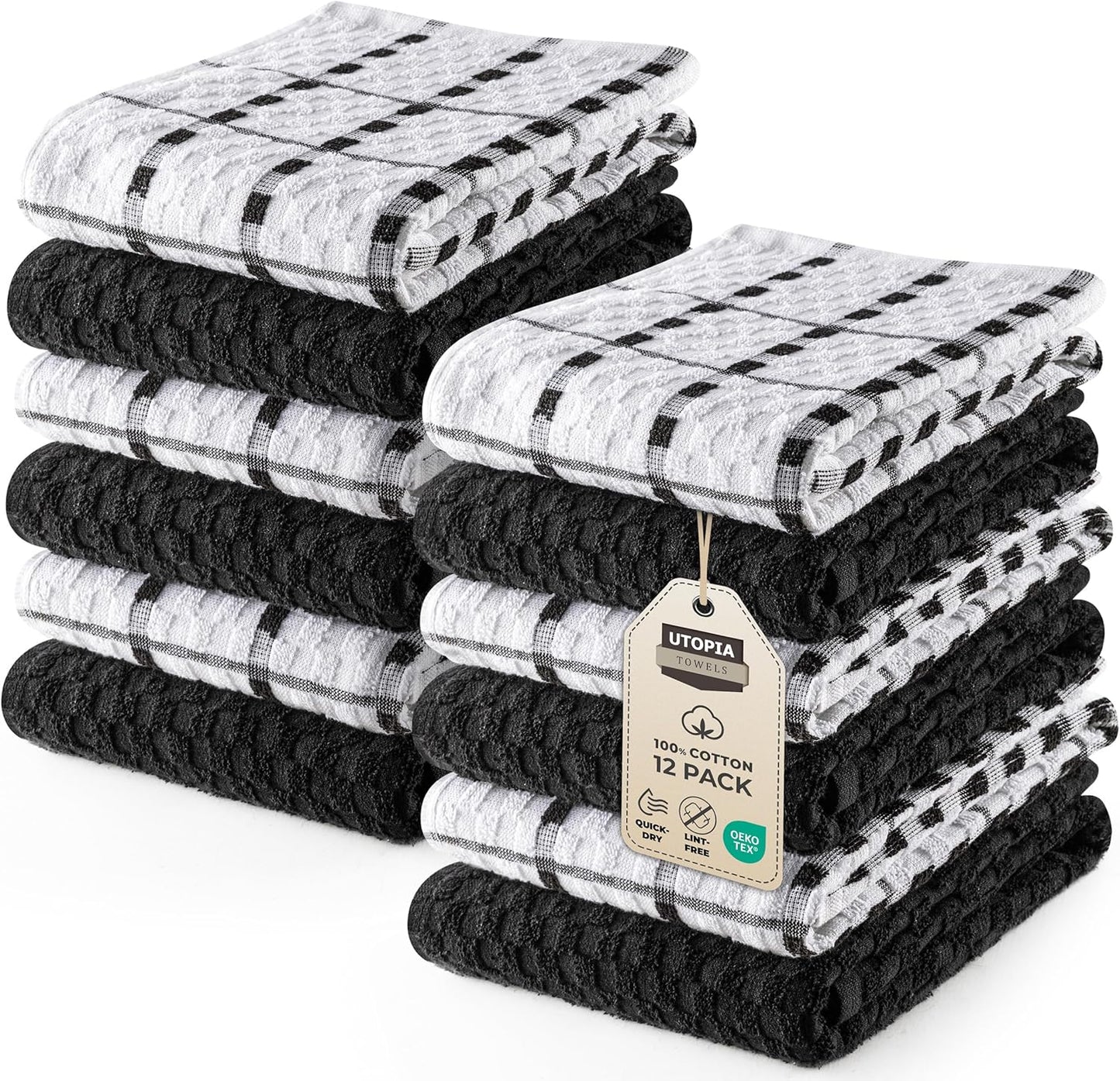 12 Pack Linen Kitchen Towels