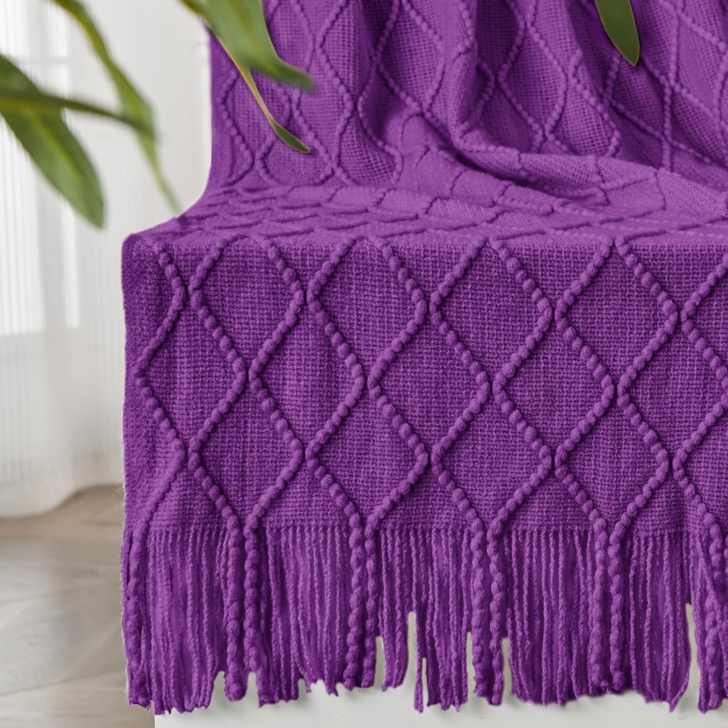 Cable Knit Throw Blanket