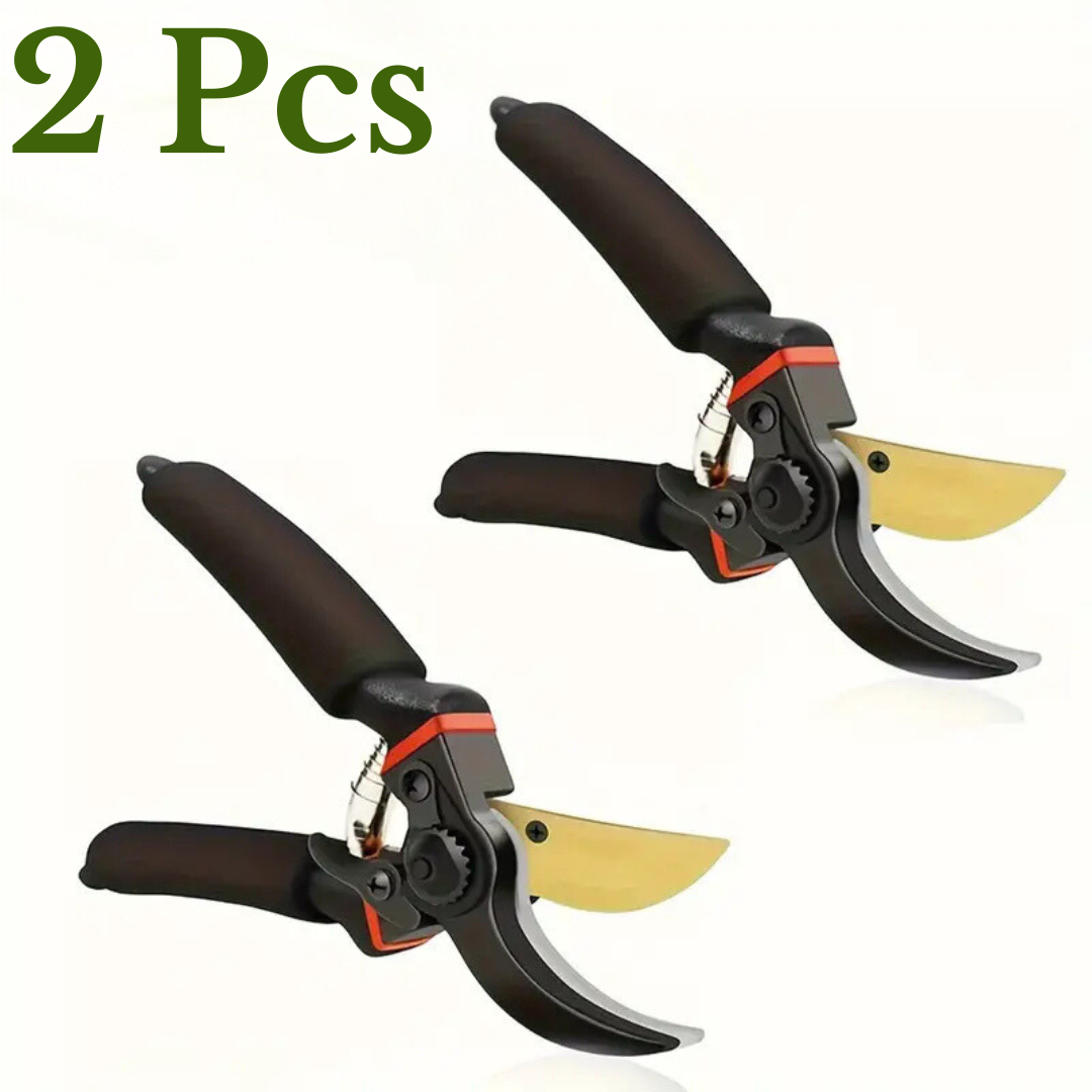 2 Pcs Professional Titanium Bypass Pruning Shears