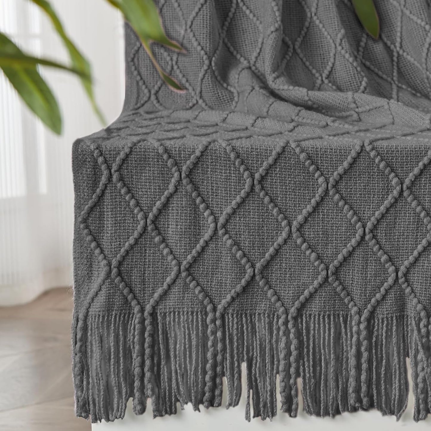 Cable Knit Throw Blanket