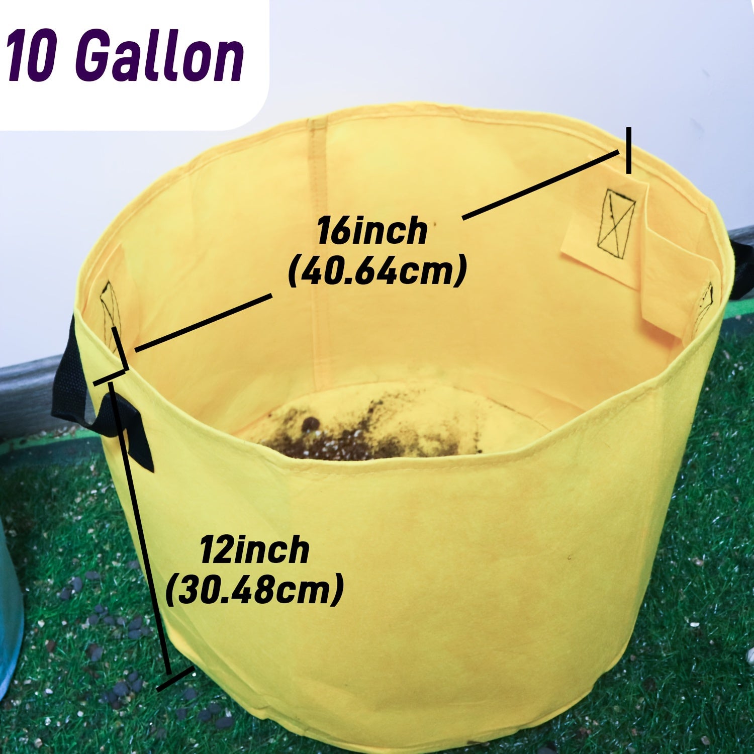 7 Pcs Colorful 10 Gallon Grow Bags