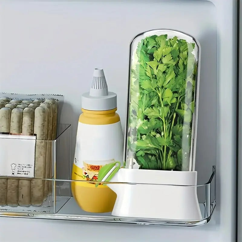 2 Pcs Herb Keeper For Refrigerator