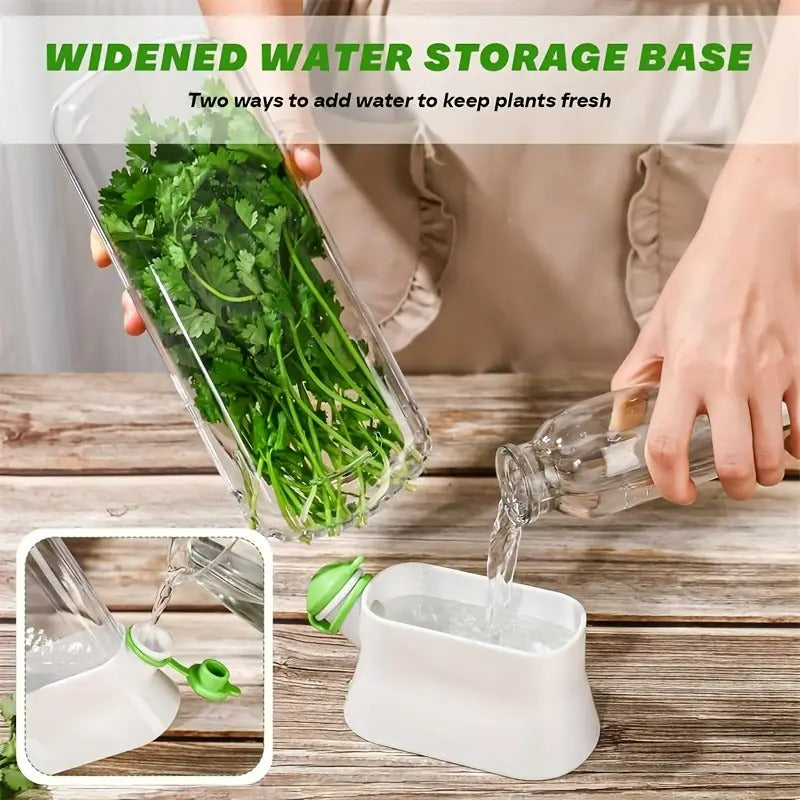 2 Pcs Herb Keeper For Refrigerator
