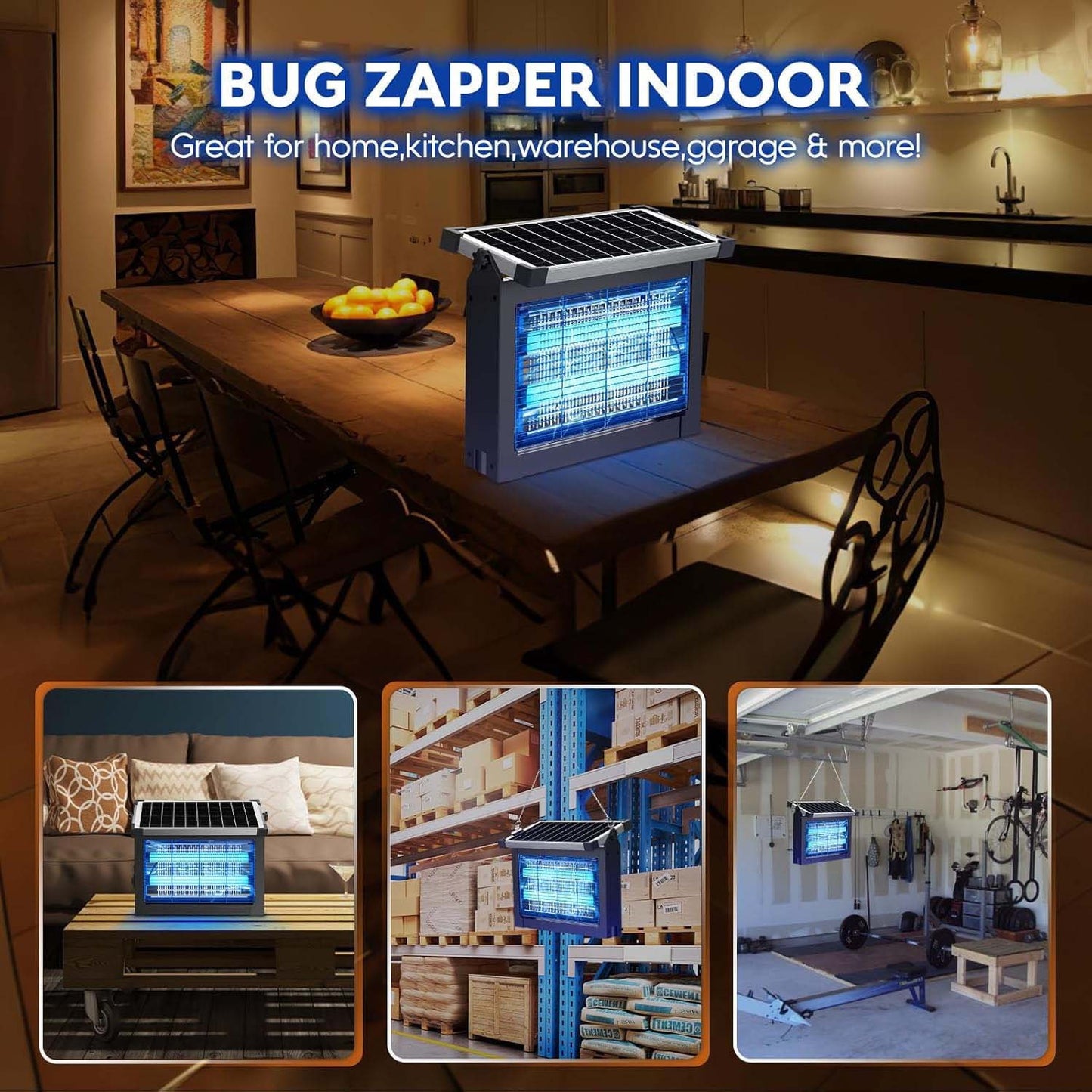 Large Solar Powered Bug Zapper
