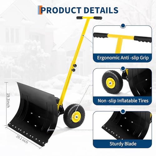 Snow Shovels with Wheels