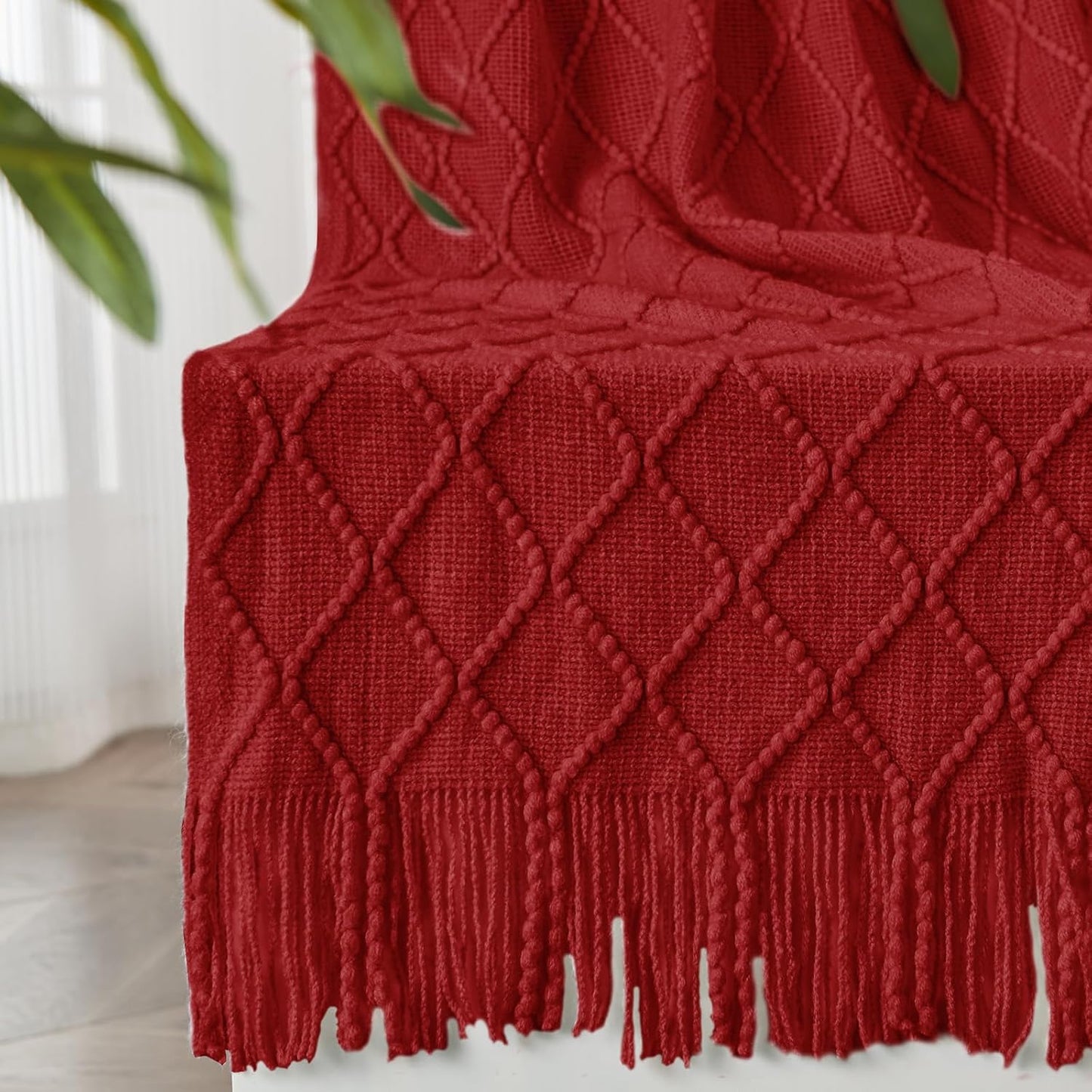 Cable Knit Throw Blanket