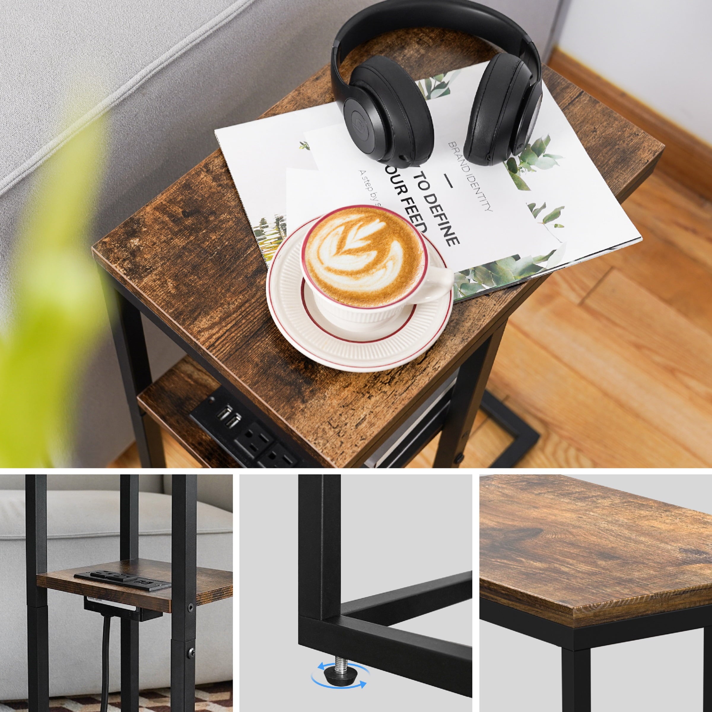 C Shaped End Table