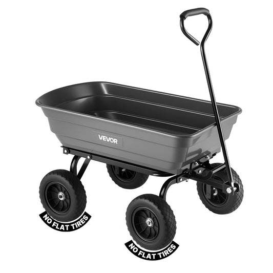 600LBS Garden Wheelbarrow & Flat Free Tires
