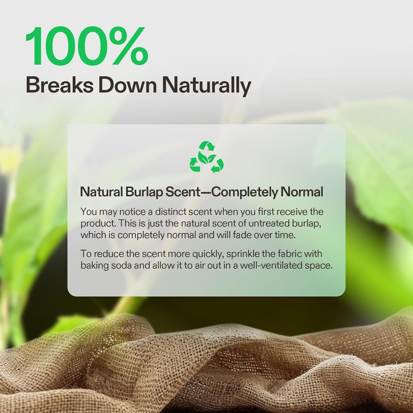 40 in X 13 Ft Burlap Fabric, High Density Natural Jute Fiber, Multipurpose Burlap for Gardening, Outdoor Plant Care, Weed Barrier, DIY Crafts, and Decoration