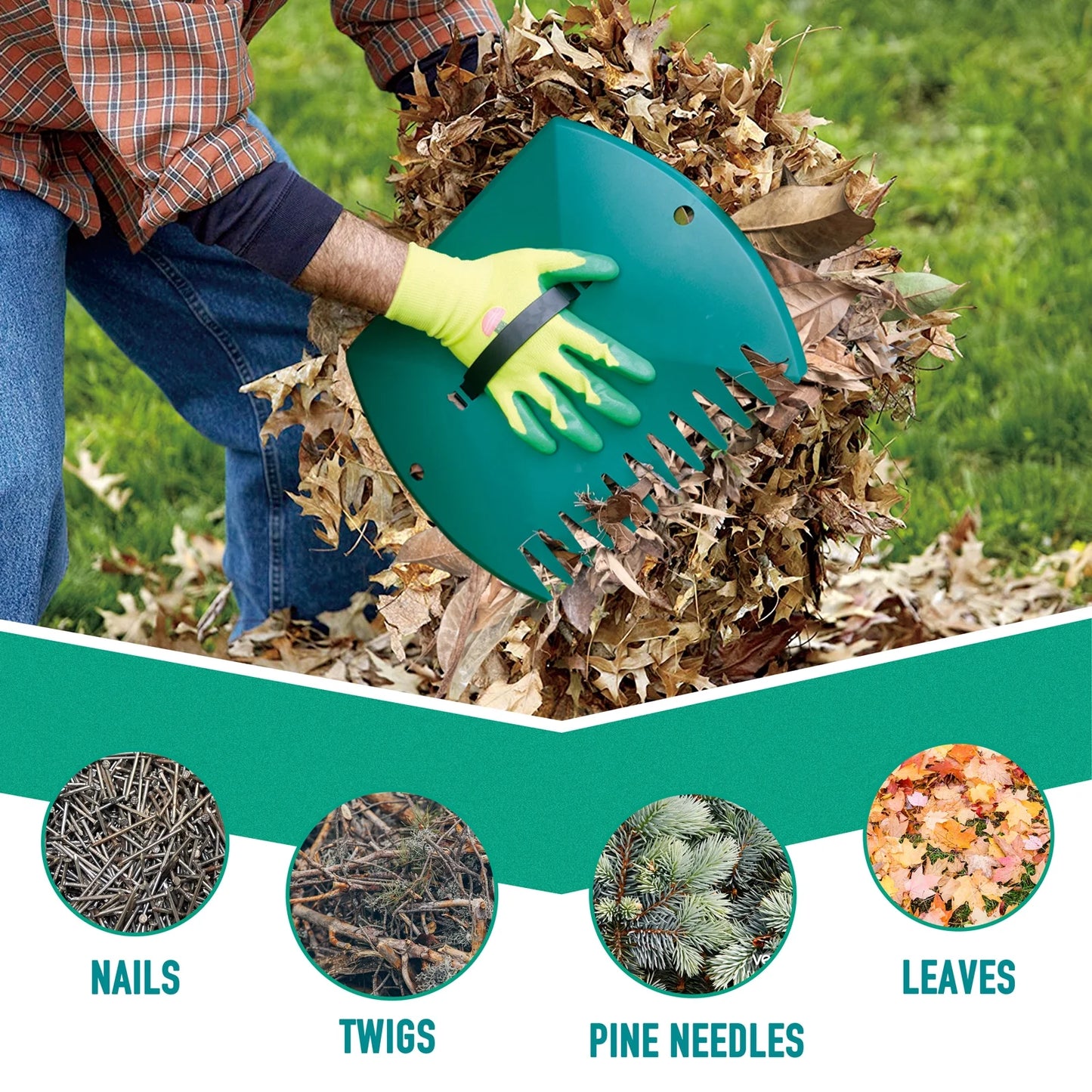 Leaf Scoops and Leaf Raker Set