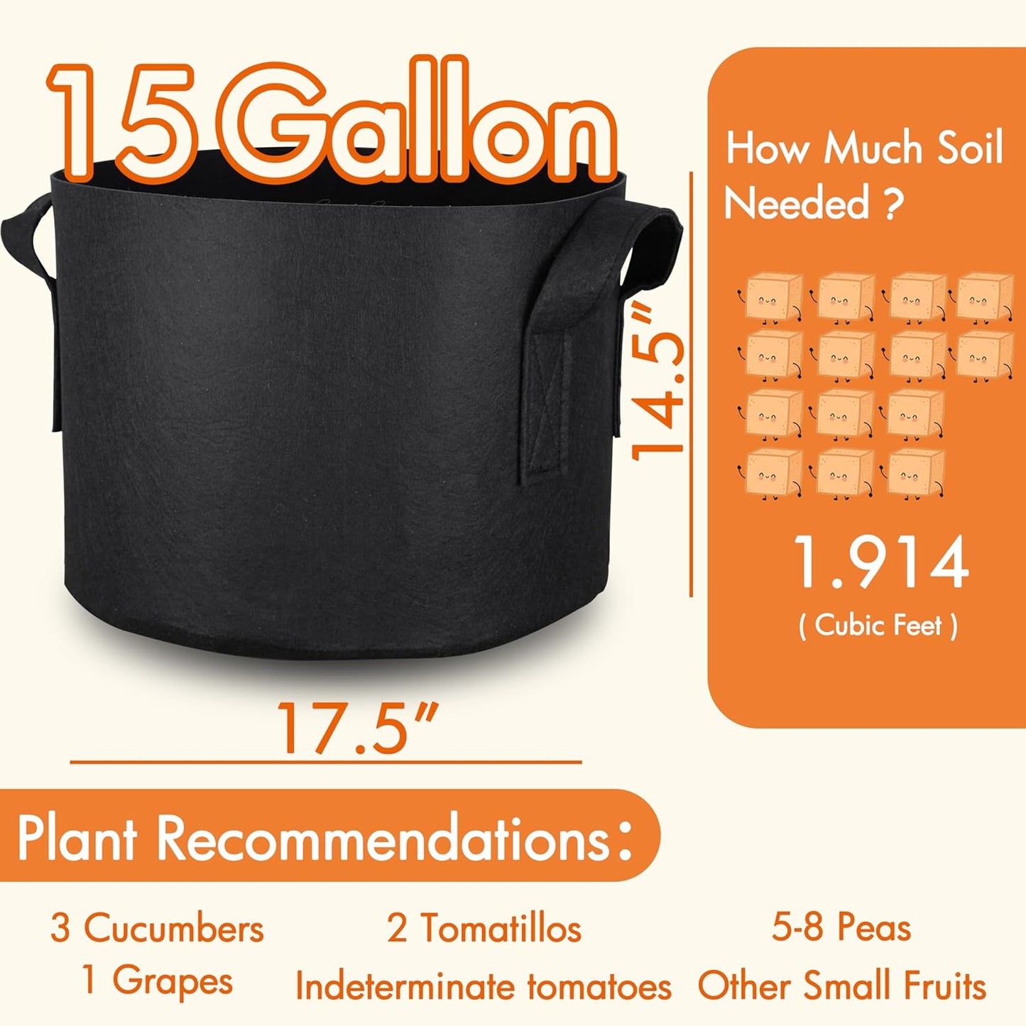 20 Gallon Grow Bags