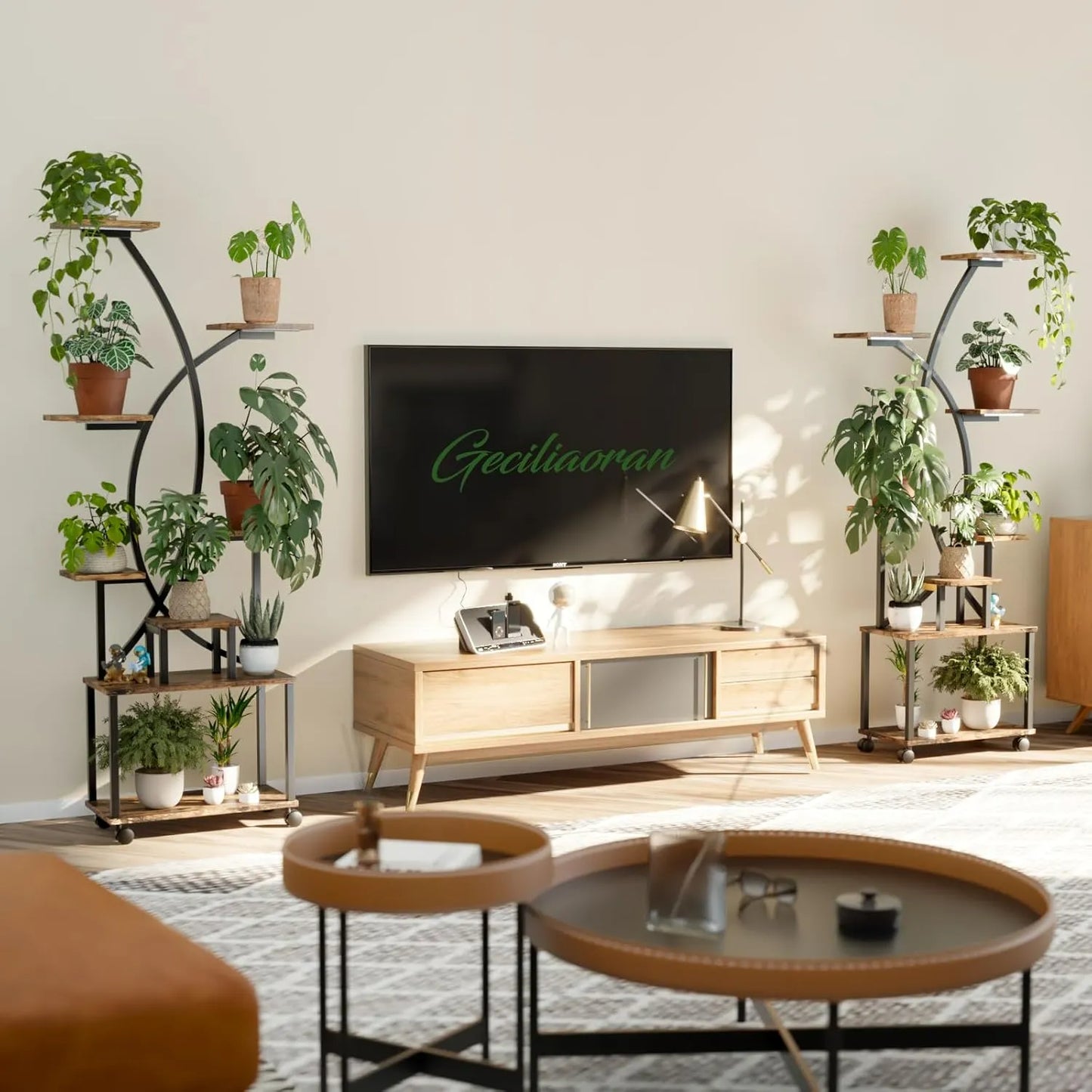8 Tier Indoor Plant Stand with Grow Lights