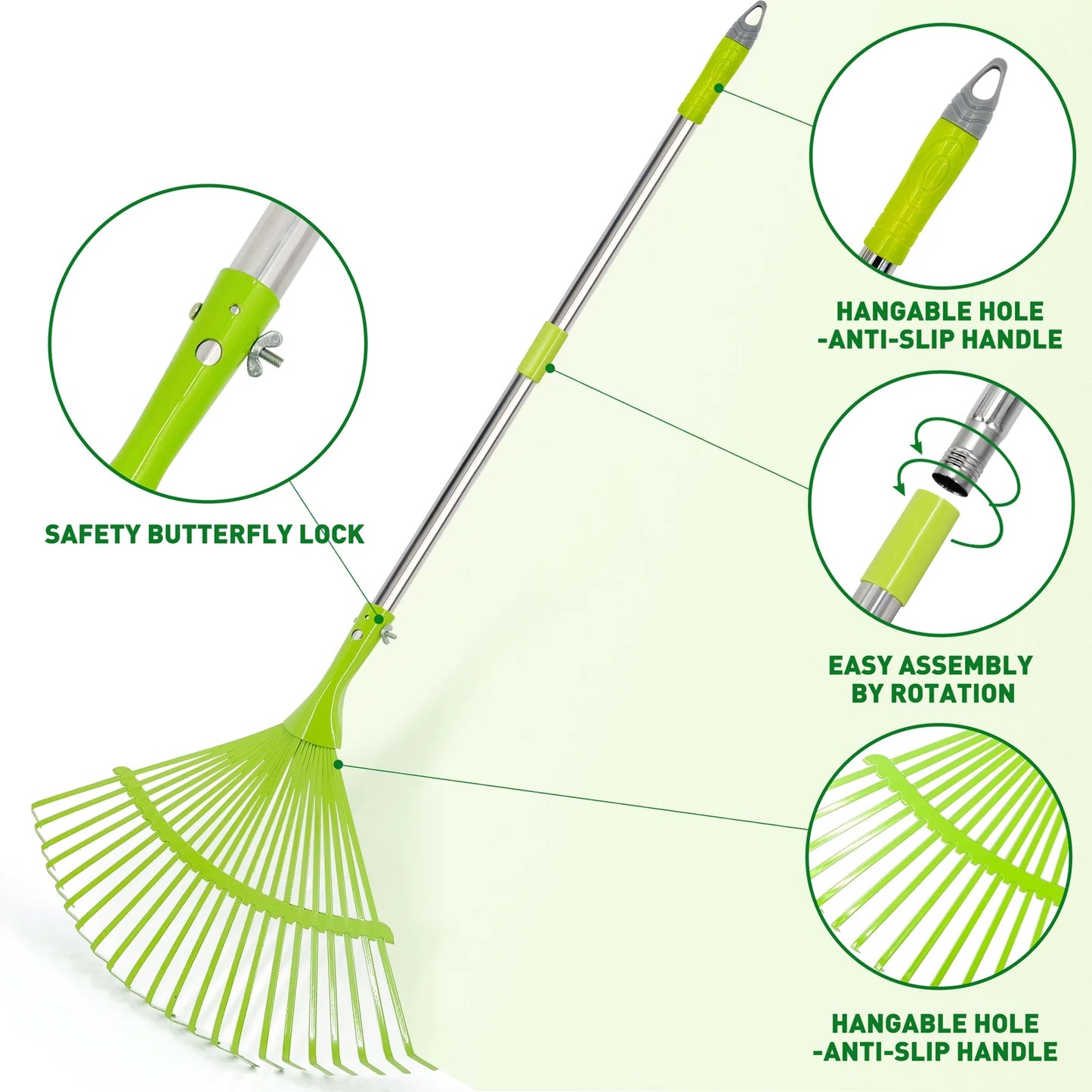Leaf Scoops and Leaf Raker Set