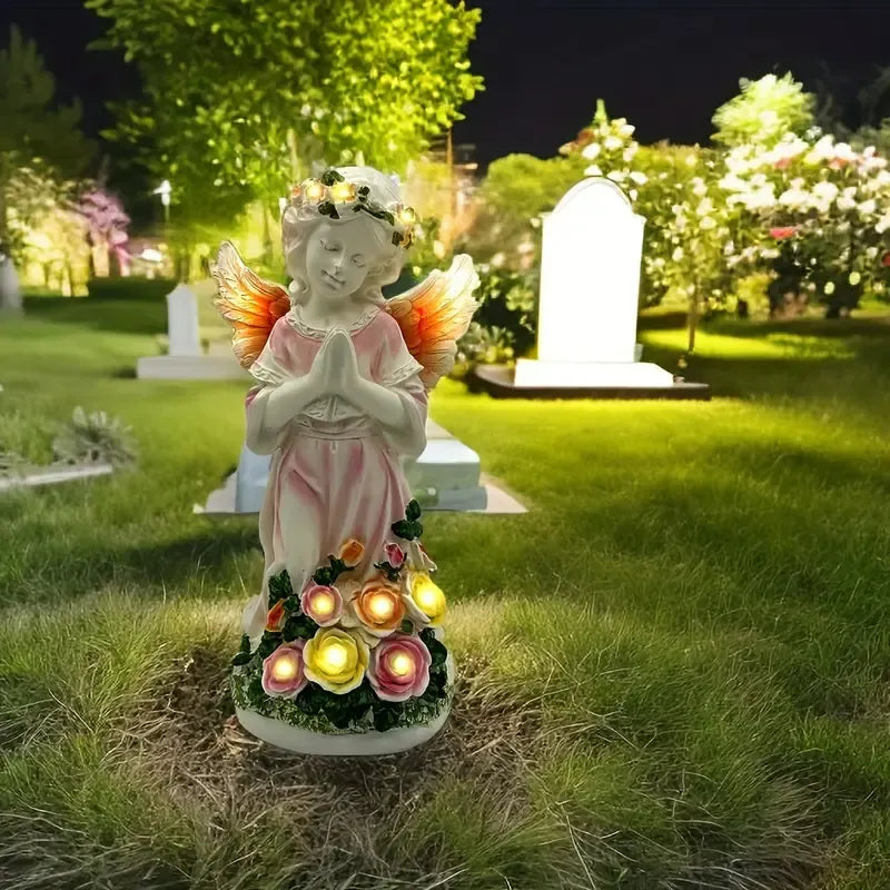Garden Statues with Solar Lights