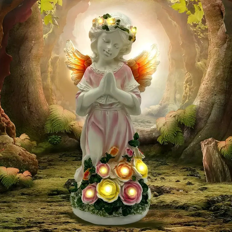 Garden Statues with Solar Lights