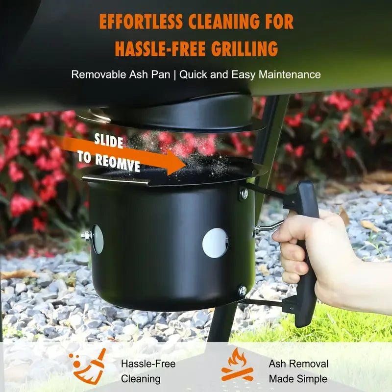 Charcoal BBQ Grill with Smoker