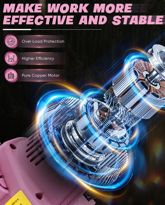 6-Inch Mini Electric Chainsaw Pink