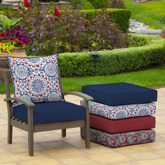 Water Repellent Outdoor Deep Seat Cushions Set 22 x 24