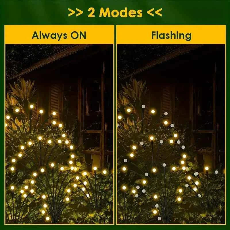 4-Packs Solar Powered Firefly Garden Lights