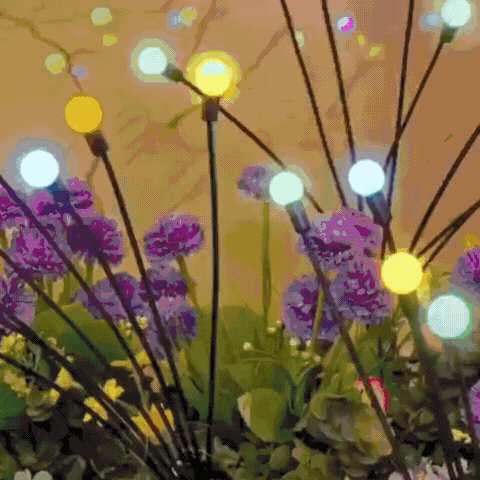 4-Packs Solar Powered Firefly Garden Lights