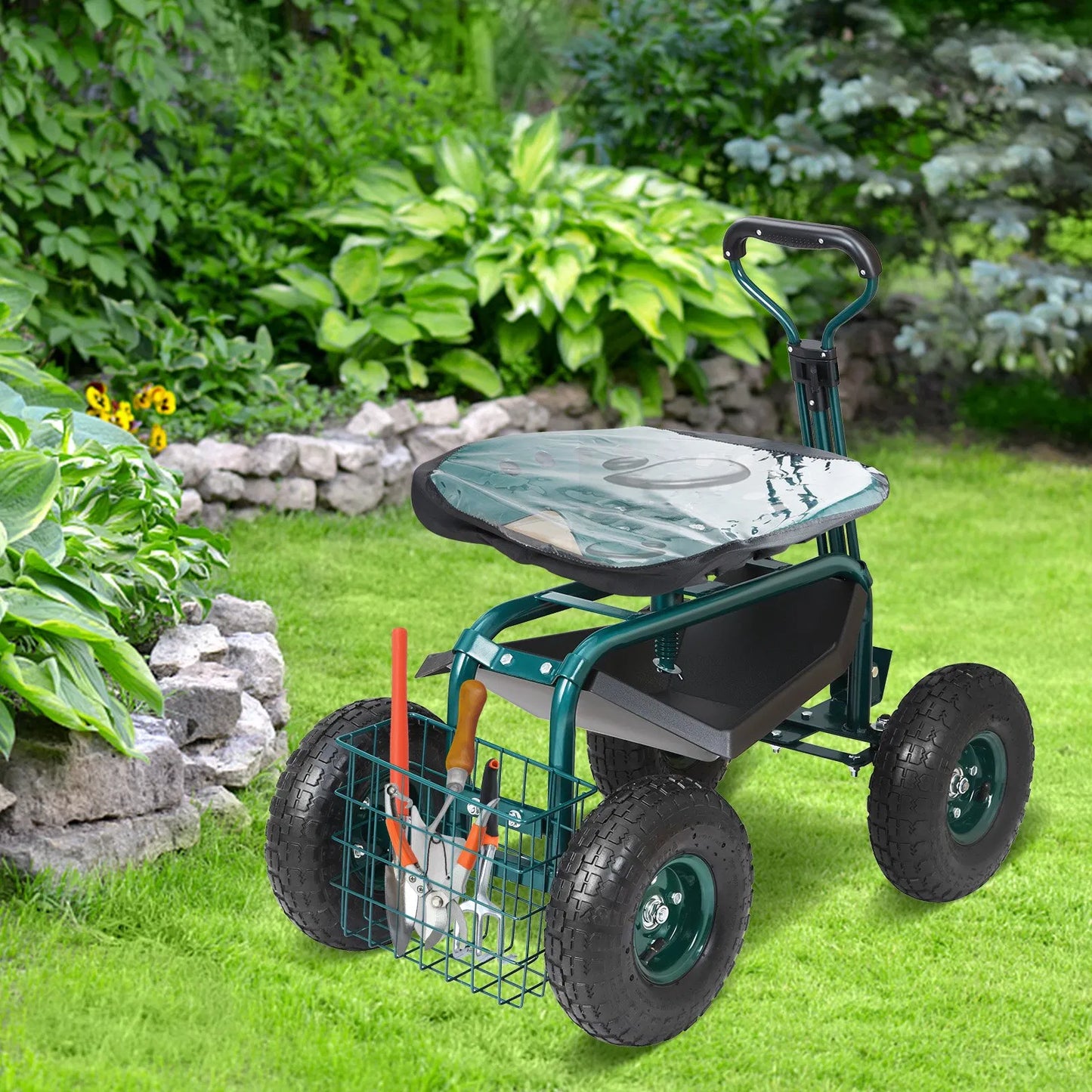Garden Seat With Wheels