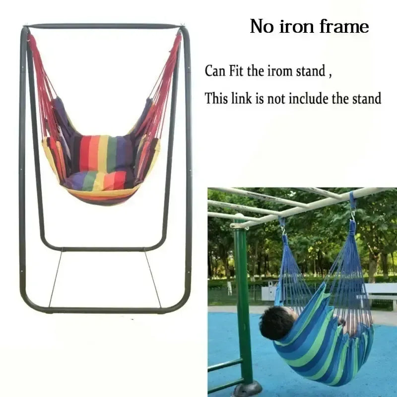 Hammock with Pillow, Blue and Red