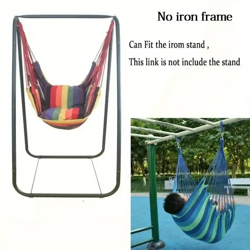 Hammock with Pillow, Blue and Red