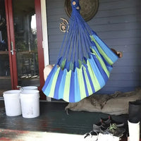 Hammock with Pillow, Blue and Red