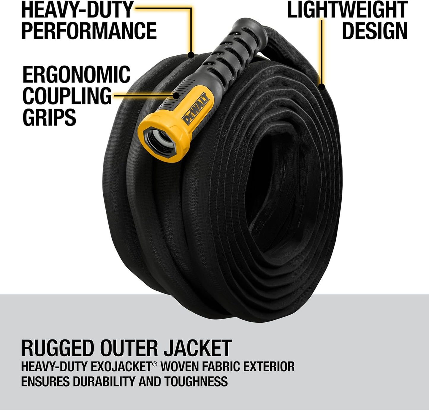 Heavy Duty Water Hose | 100 Ft Professional Grade Fabric Hose