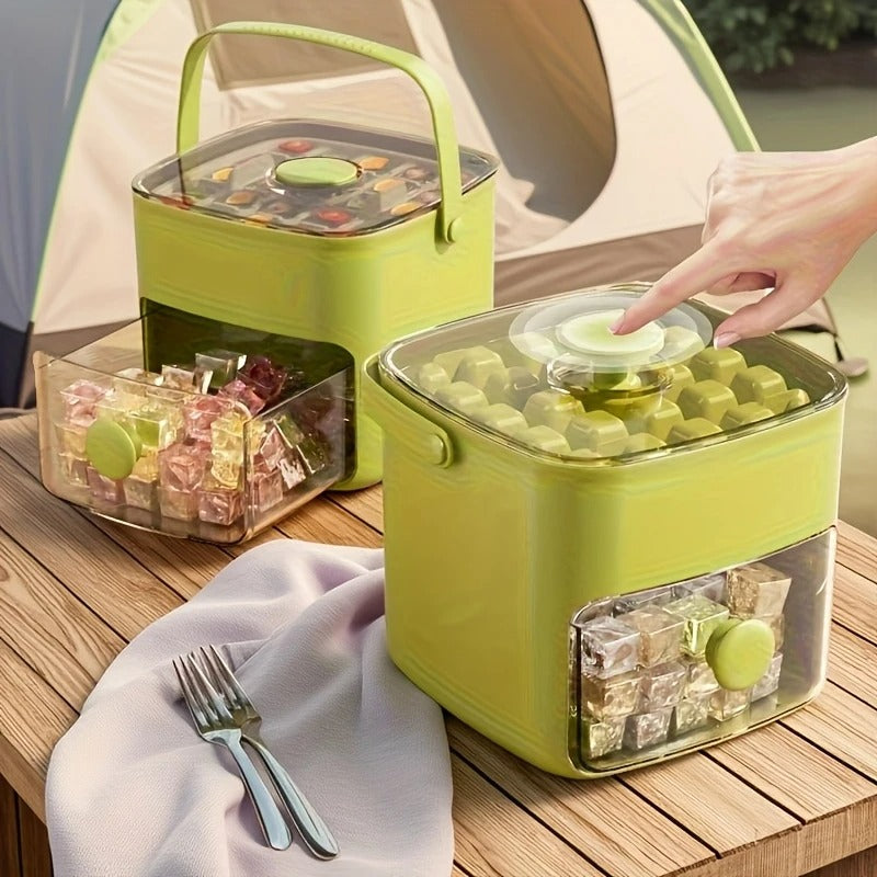 2 pcs Ice Molds with Easy Press Lid