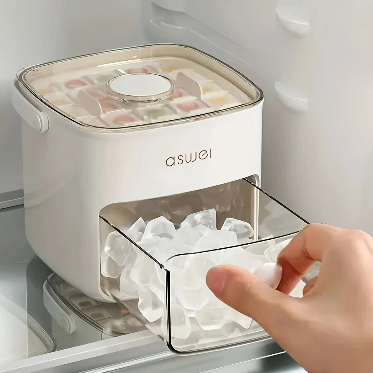 2 pcs Ice Molds with Easy Press Lid