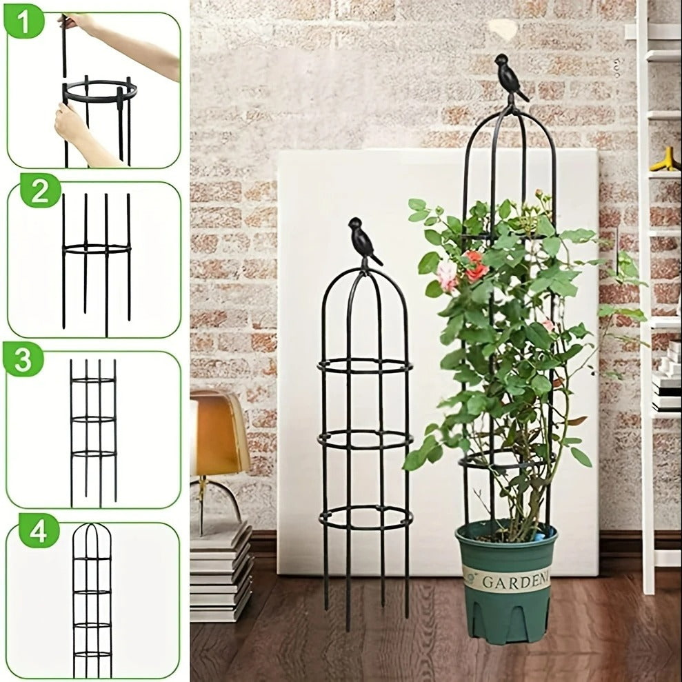 Plant Trellis for Pots Black and White
