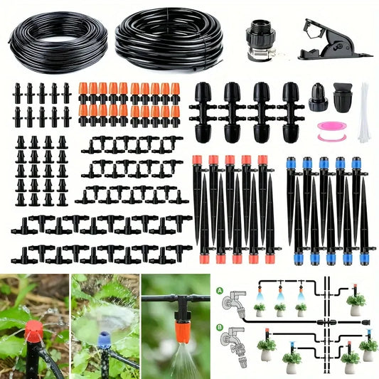 226 Ft Drip Irrigation Kit, Plant Watering System