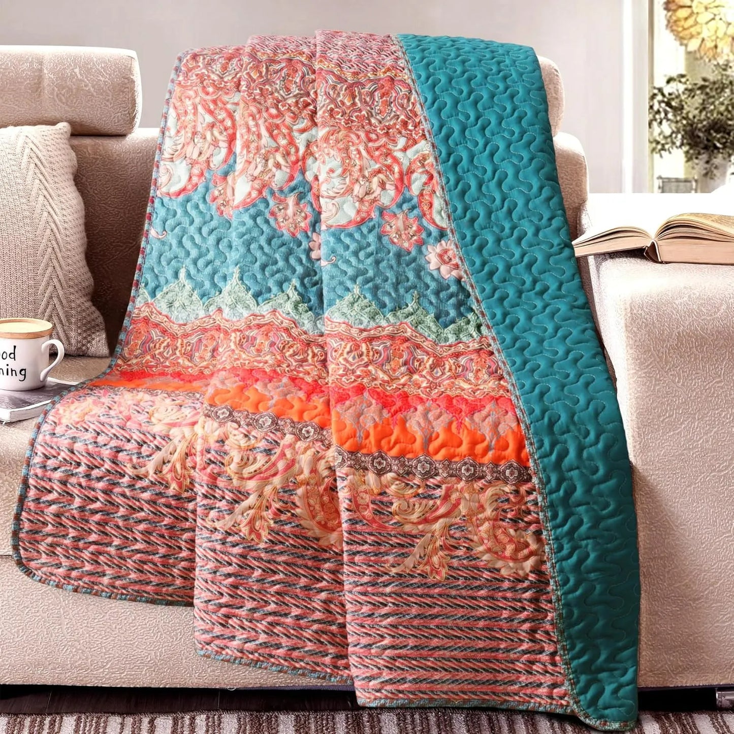 50" x 60" Quilted Throw Blanket