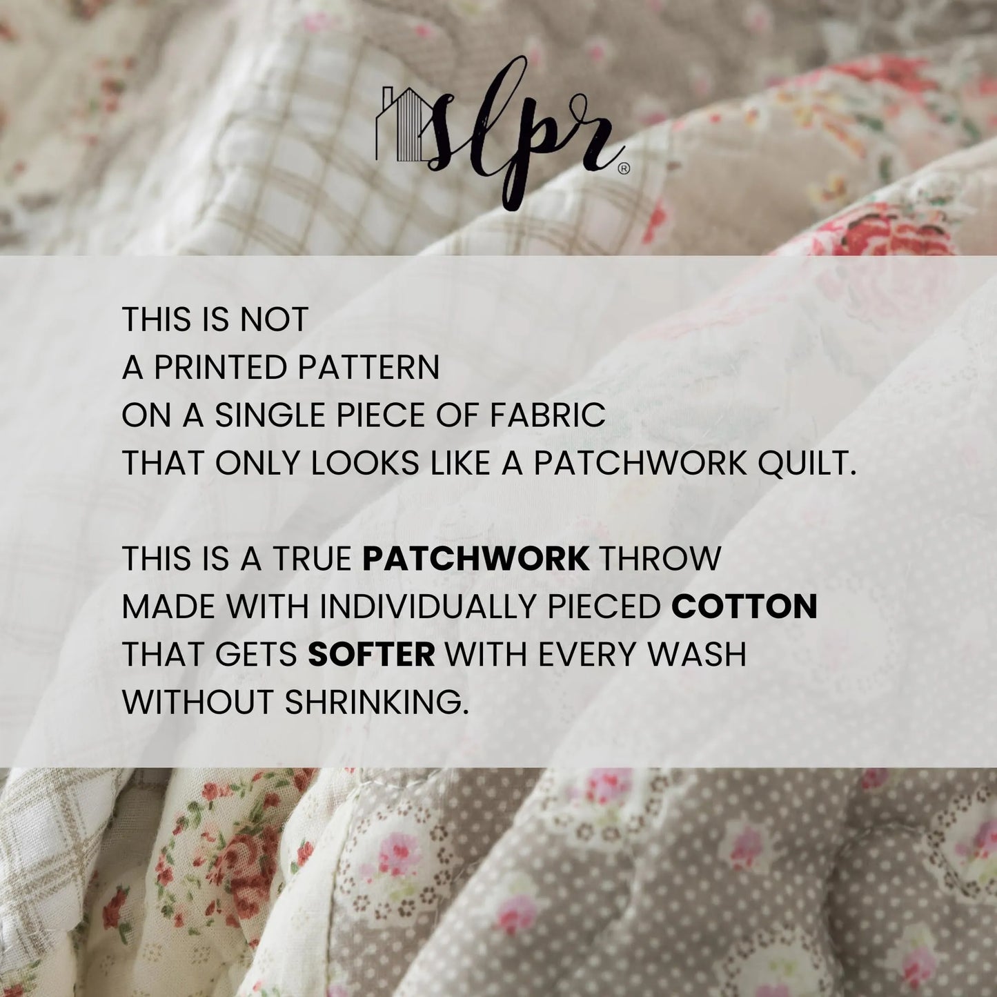 50" x 60" Quilted Throw Blanket
