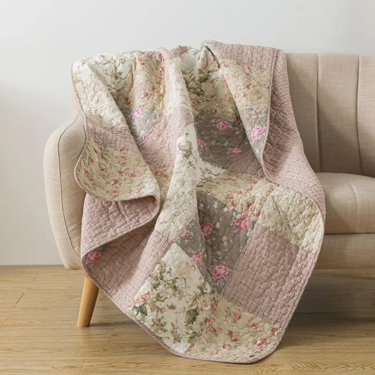 50" x 60" Quilted Throw Blanket - Soft and Cozy Throw Blanket