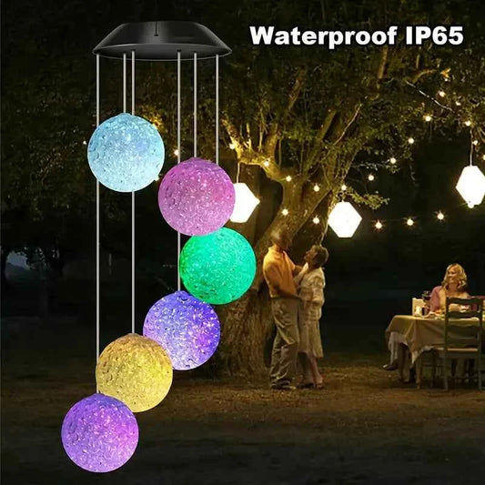 Solar Powered Wind Chimes, Color Changing LED Lights