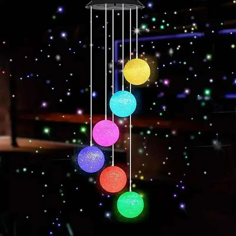 Solar Powered Wind Chimes, Color Changing LED Lights