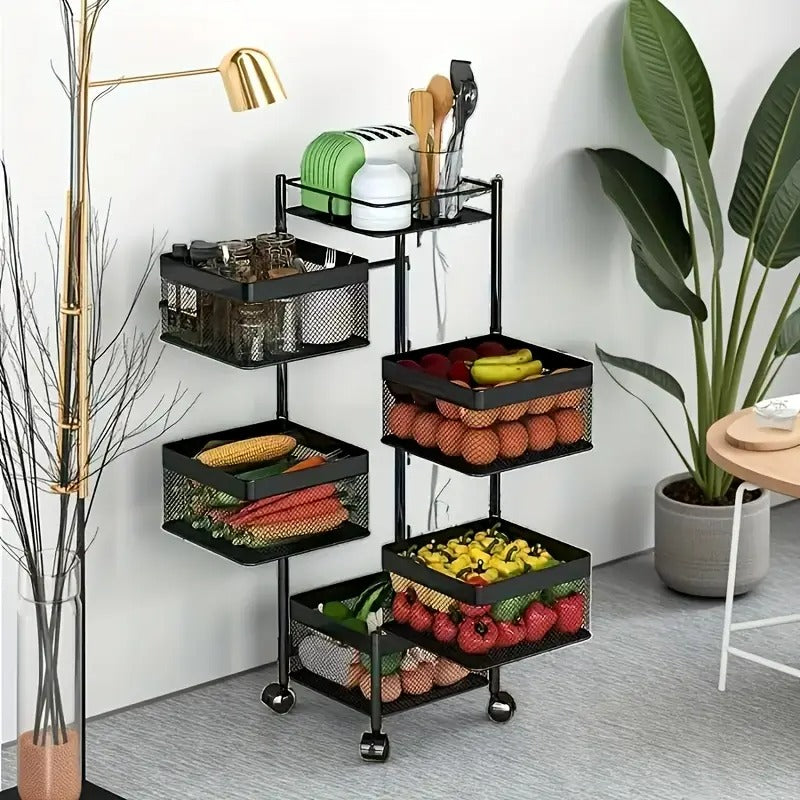 3, 4, 5 Tiers Storage Rack With Wheels