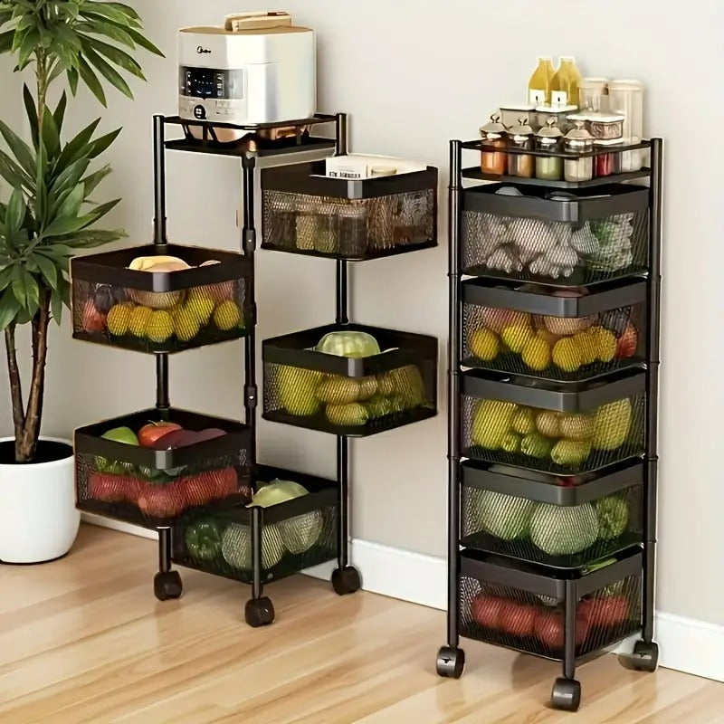 3, 4, 5 Tiers Storage Rack With Wheels