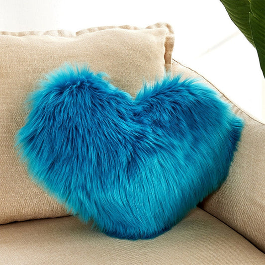 Fluffy Heart Pillow with Insert | Pillow Heart Shaped