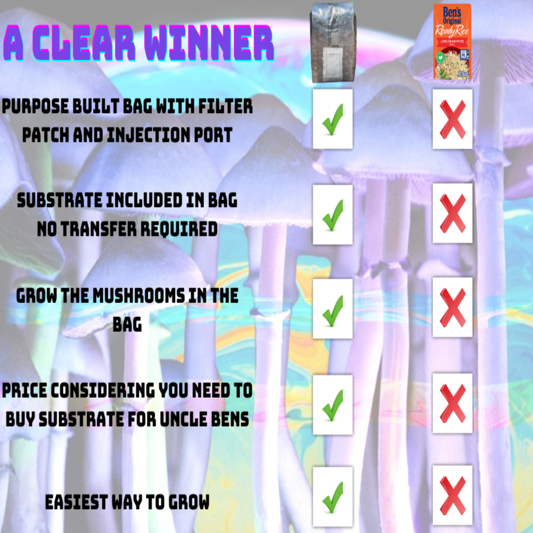 4 Pack Mushroom Grow Bags, Mushroom Grow Kit