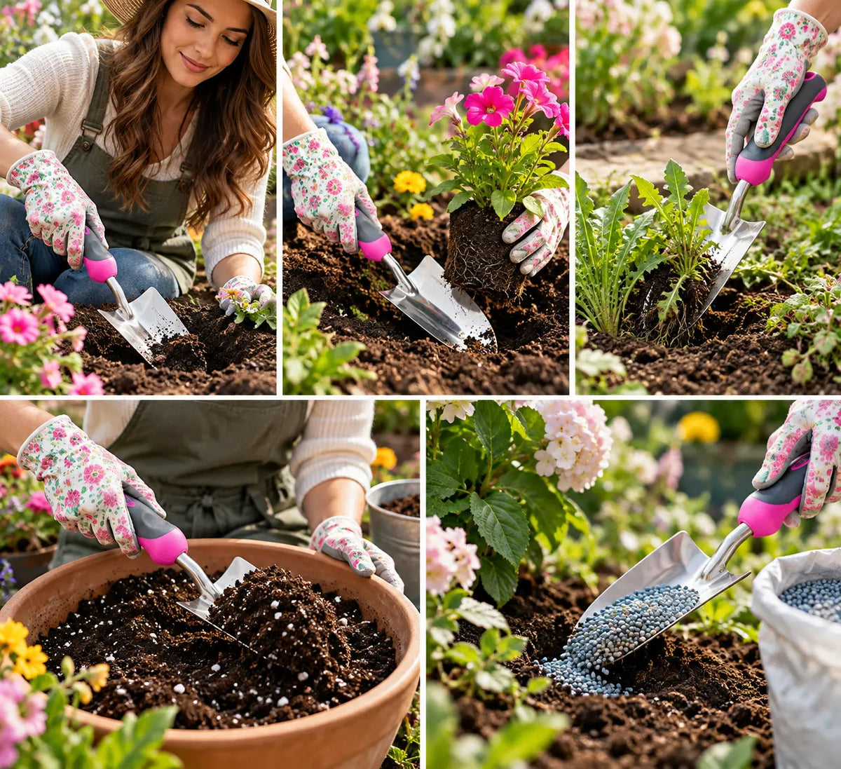Stainless Steel Garden Trowel Pink