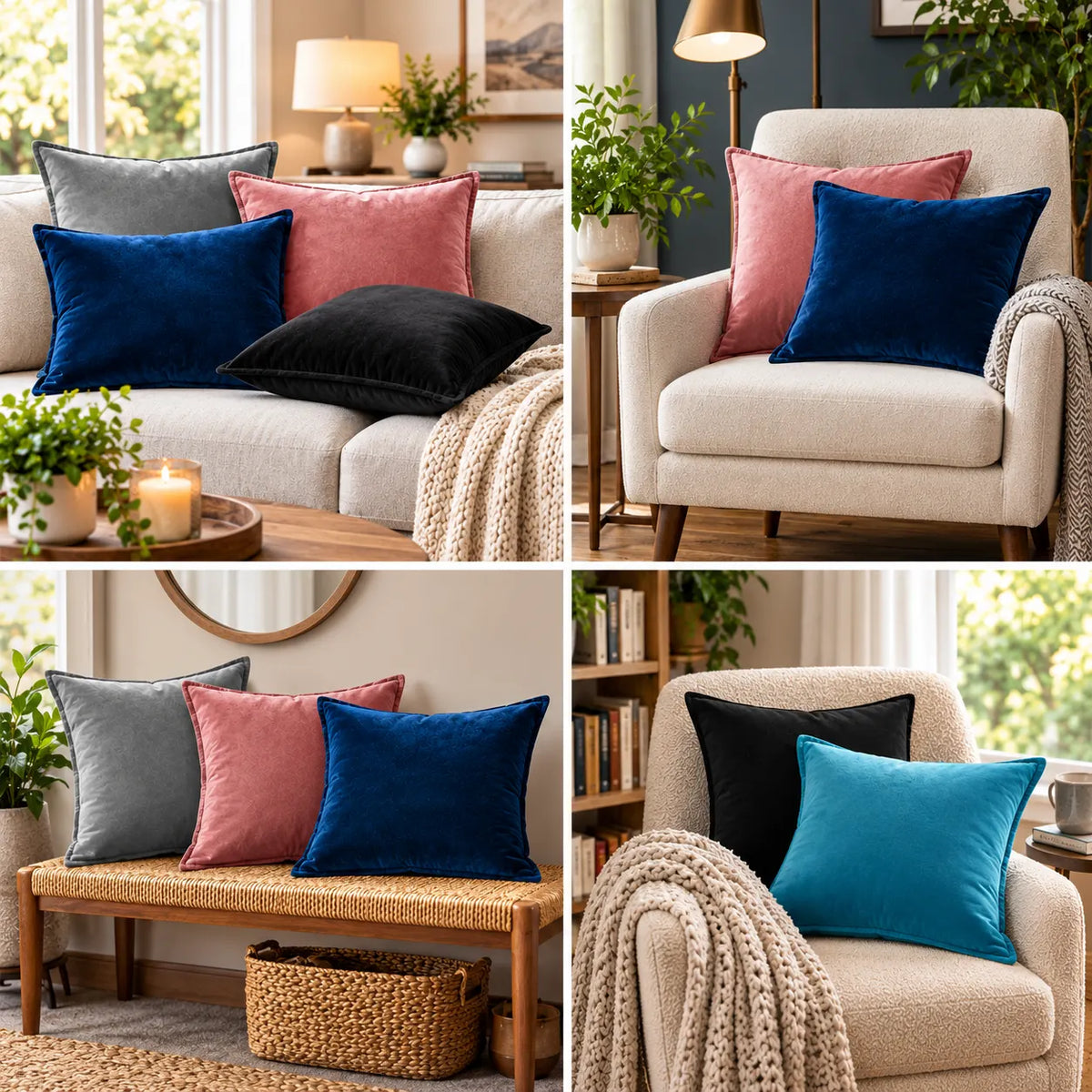 Velvet Throw Pillows