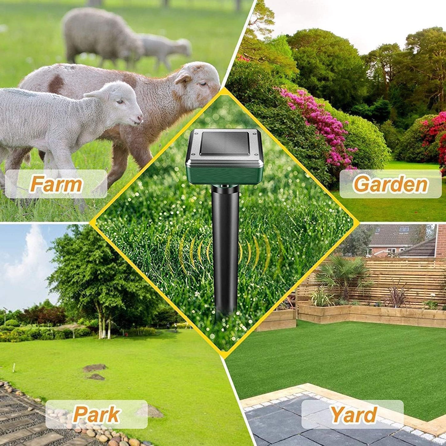 Solar Powered Animal Repellent for Garden