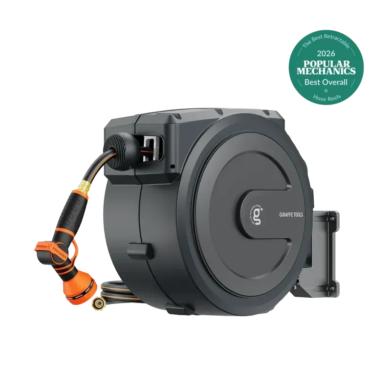 Wall Mount 1/2in Retractable Garden Hose Reel 100 ft.
